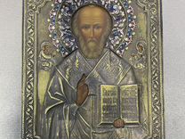 Икона в серебре редкая 19 век мастер Алексеев
