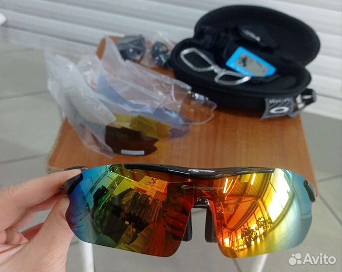 Очки oakley с 5 линзами + диопт. оправа в наборе