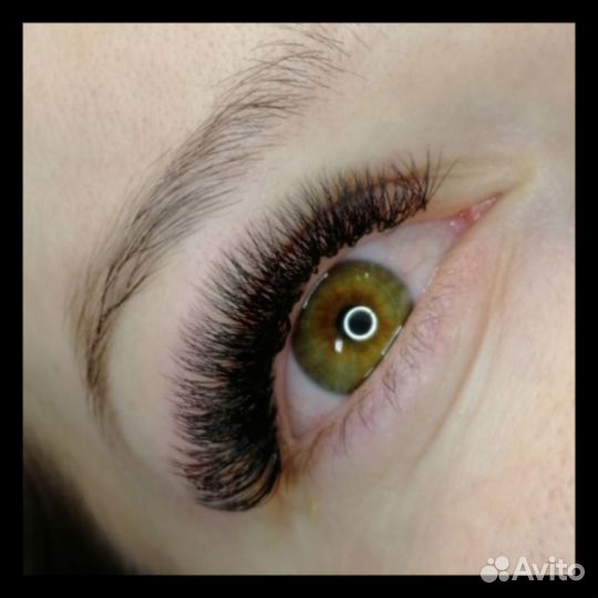 Наращивание ресниц, оформление бровей