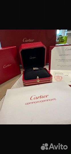 Cartier кольцо гвоздь тонкое