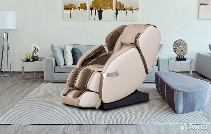 Массажное кресло бежевое