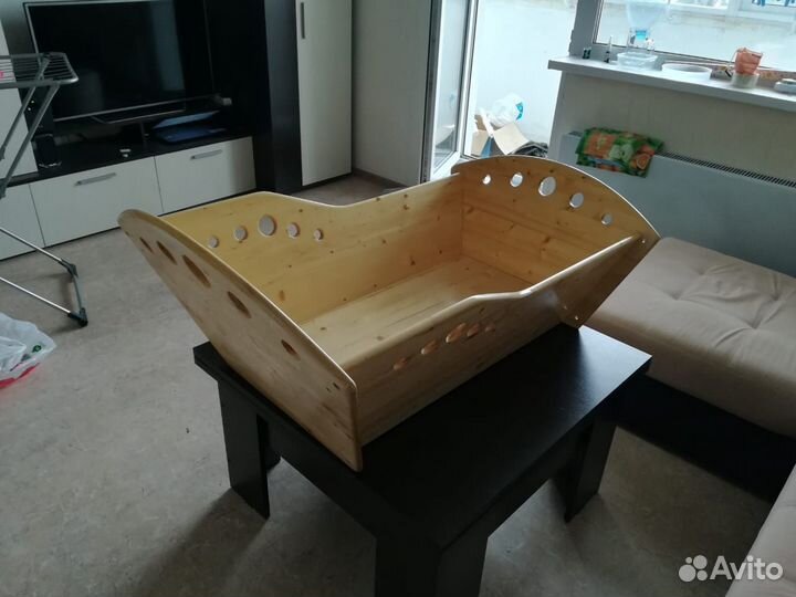 Люлька деревянная подвесная