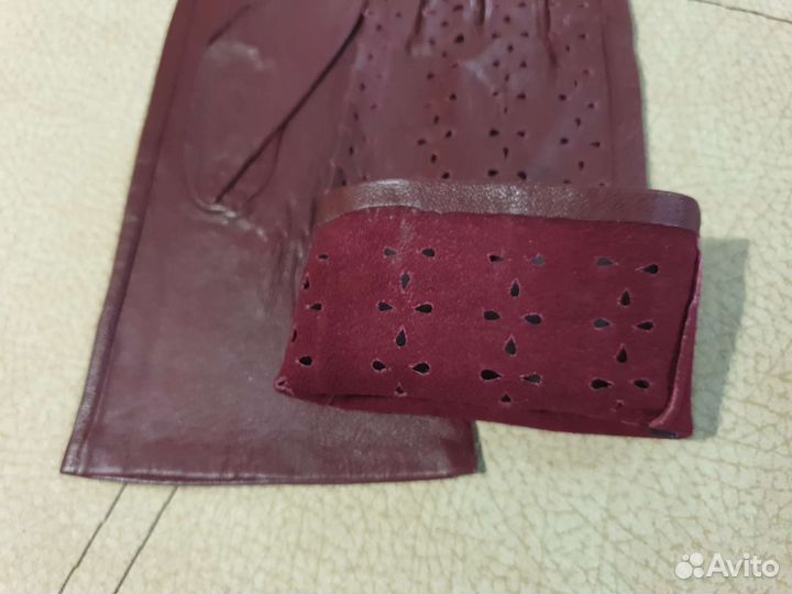 Перчатки женские кожаные новые