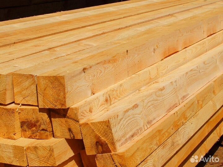 Строганный брус лиственница 190х190мм, гост
