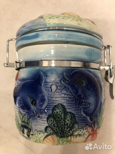 Новая Баночка с крышкой керамика