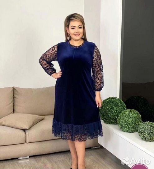 Велюровое платье