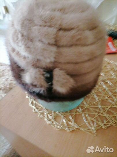 Шапка норковая поперечка