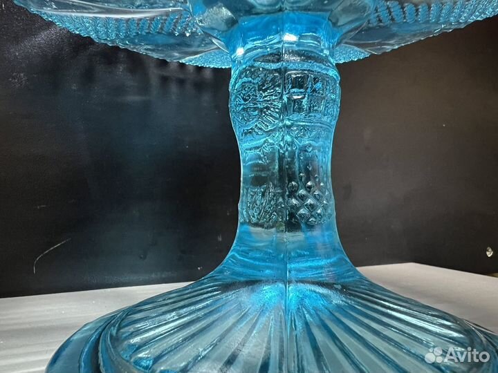 Ваза для фруктов на ножке старинная