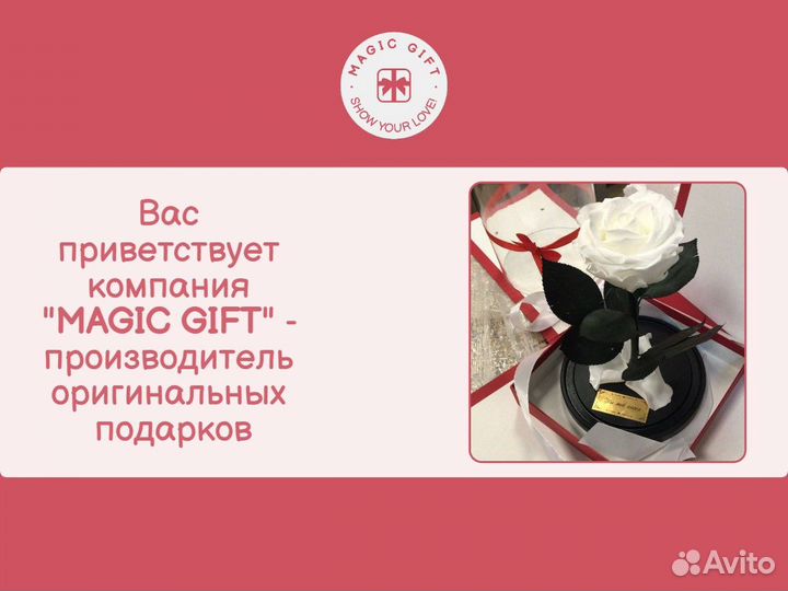 Роза в колбе на выбор