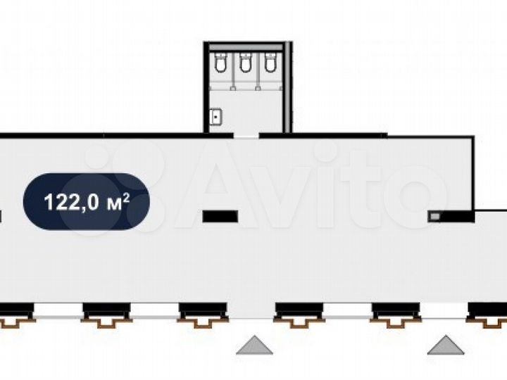 Сдам торговое помещение, 122 м²