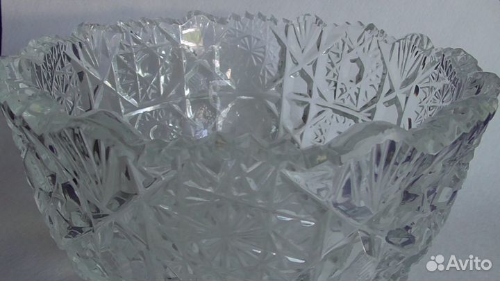 Вазы-салатницы. 2 шт. Ажурные. Хрусталь СССР