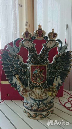 Штоф Бутылка Фарфор Герб 3 литра