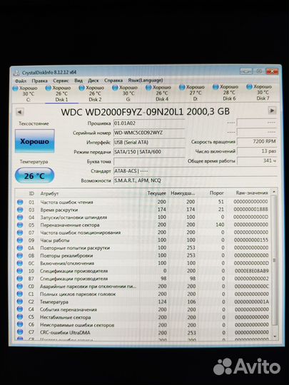 WD Еnterprise 2 Tb Маленький пробег не китай