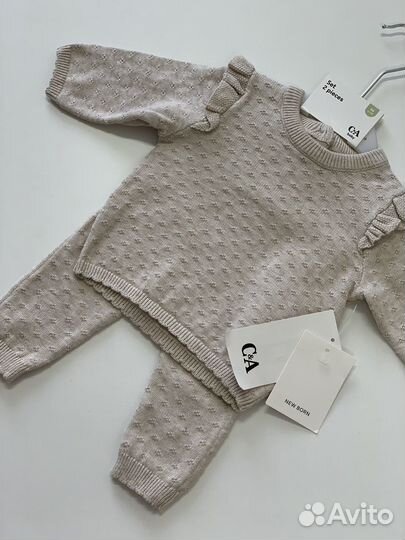 Комплект кофта штаны для девочки 56 68 на выписку