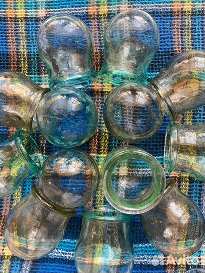 Медицинские стеклянные вакуумные банки 20 штук