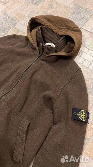 Stone island zip hoodie Wool