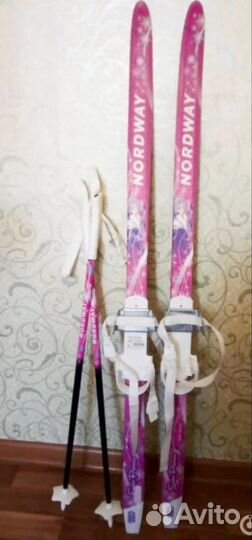 Лыжи детские 100см nordway с палками