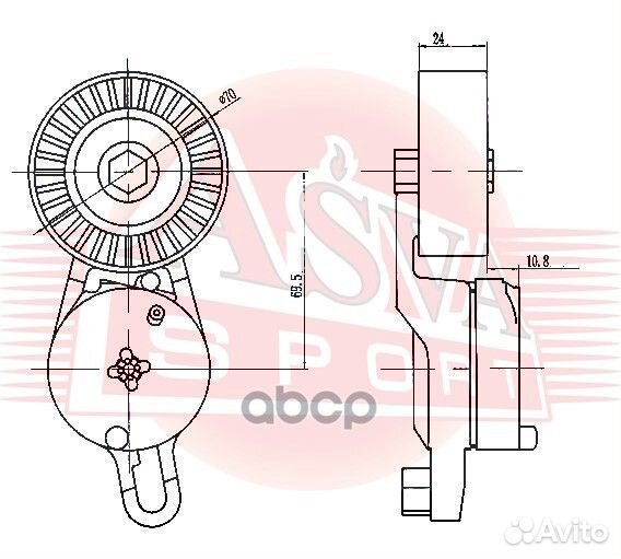 Натяжитель ремня приводного tybt003 asva