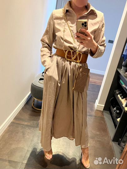 Платье халат длинное oversize, 44-48