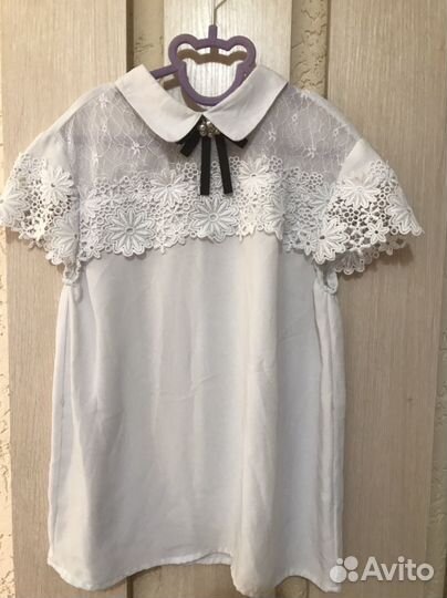 Блузка белая школьная 152