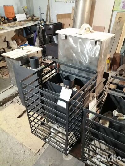 Металлическая печь для бани