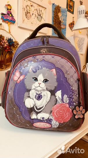 Рюкзак школьный для девочки бу