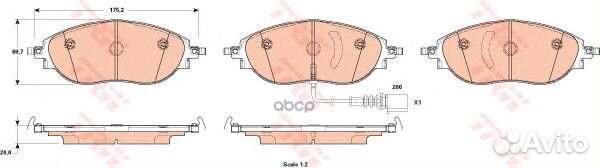 Колодки пер.audi A3, S3 quattro 12 GDB1918 TRW