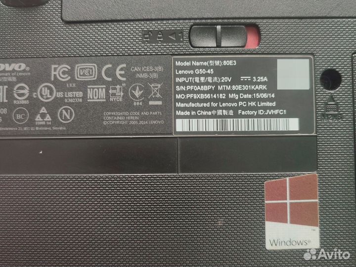 Ноутбук lenovo g50 45