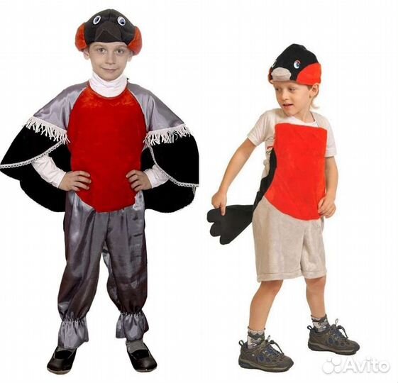 Костюм птицы Ворон Журавль Сорока Попугай Пингвин