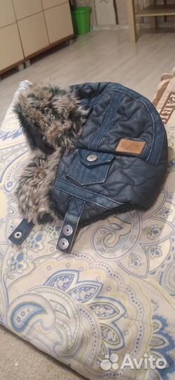 Шапка зимняя на мальчика 7-9 лет