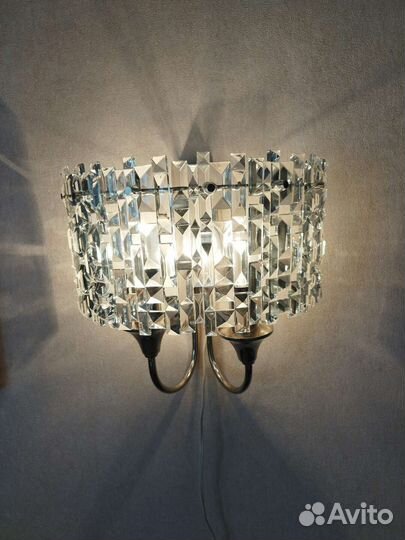 Хрустальный светильник бра СССР