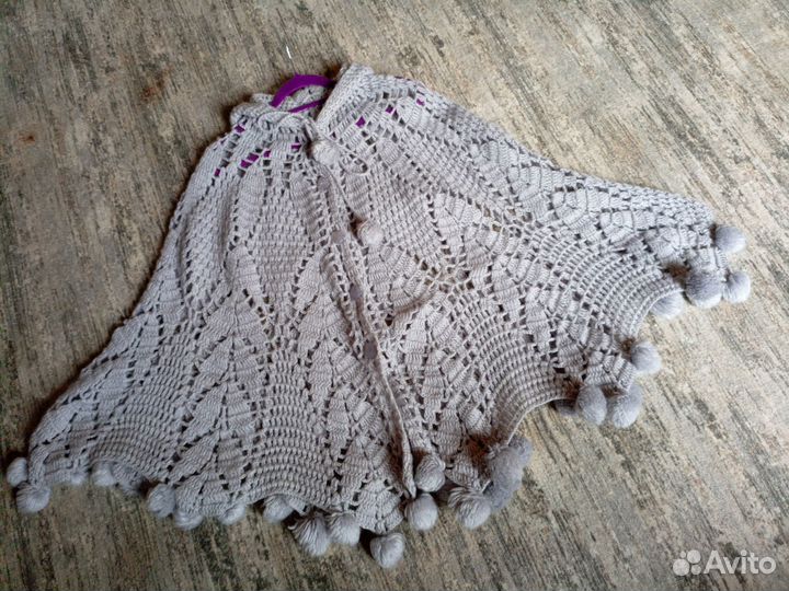 Пончо женское шерсть