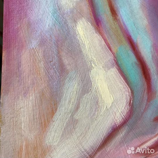 Картина маслом женщина ню, 30/30 см