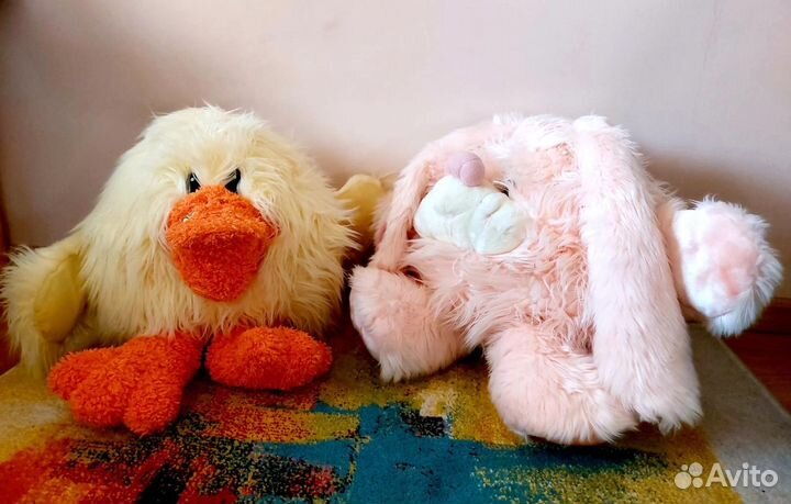 Большие мягкие игрушки Gulliver - утёнок и кролик