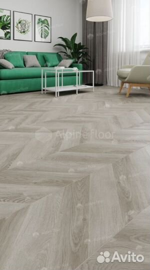 Spc ламинат Alpine floor LVT Дуб Фантазия Chevron