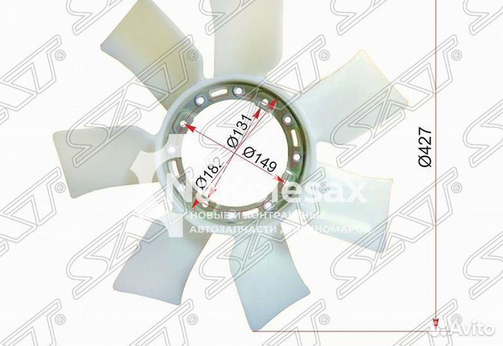 Крыльчатка вентилятора toyota 1-2jzge,1-2jzfse