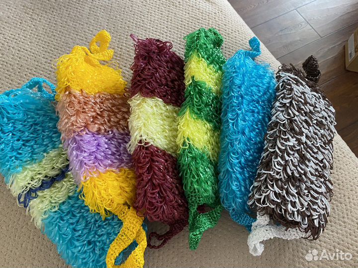 Мочалки ручной вязки