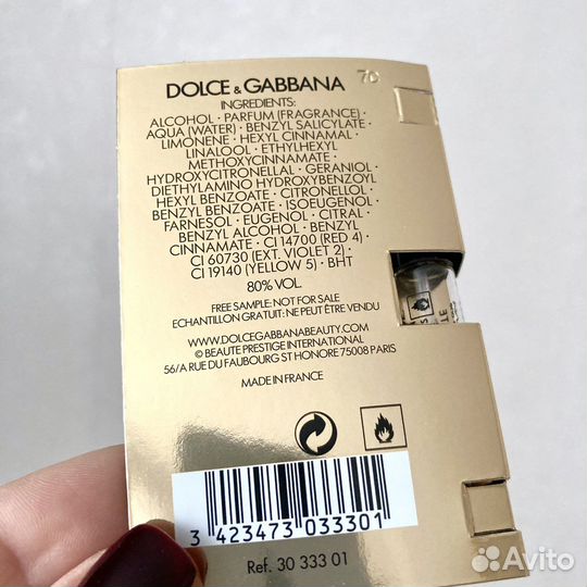 Духи Dolce gabbana оригинал