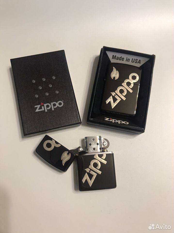 Зажигалка Zippo "Черный лед"