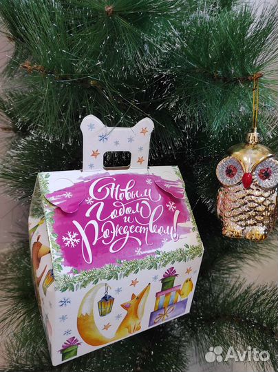 Упаковка для новогодних подарков новая