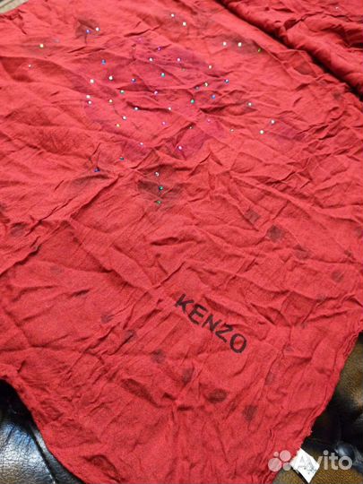 Палантин kenzo хлопок/шелк италия новый