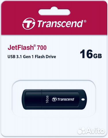 Флешка USB Transcend Jetflash 700 16Гб, USB 3.1