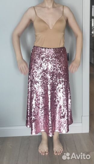 Юбка с пайетками hm 46