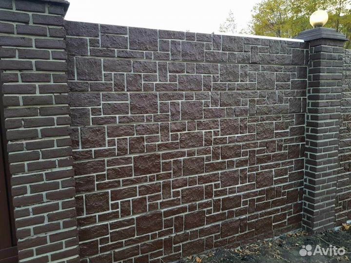 Плиты бетонные для забора длинные 0,27*2,82