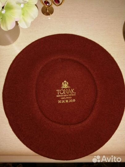 Берет Tonak черный и рыжий