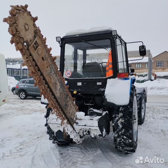 Уборка снега трактором, бар