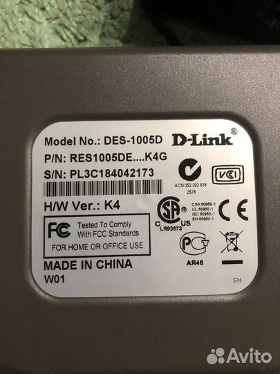 Коммутатор D-Link DES-1005D