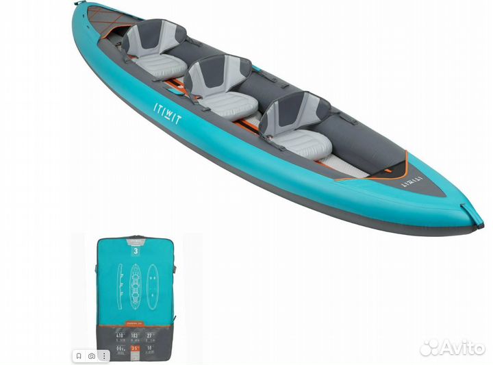 Каяк Itiwit 3 x100 (Декатлон)
