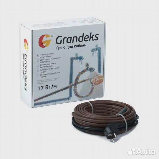 Комплект саморегулирующий кабель 6м снаружи/внутр