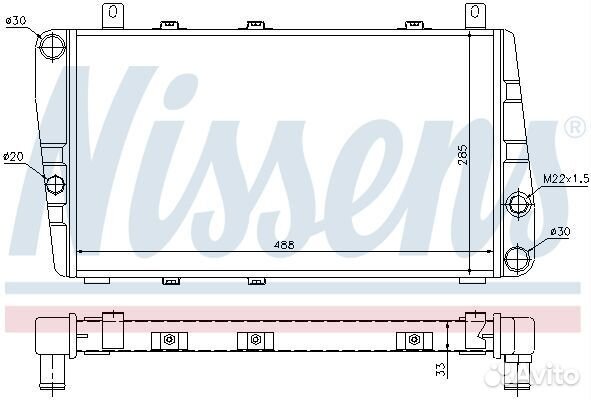 Радиатор охлаждения nissens, 64011